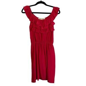 AMANDA UPRICHARD Dress Penny Silk Mini 3 Tiered Ruffled Bodice Sleeveless‎